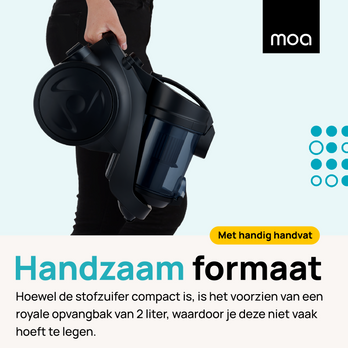 MOA Stofzuiger zonder zak - Zwart - VC85B