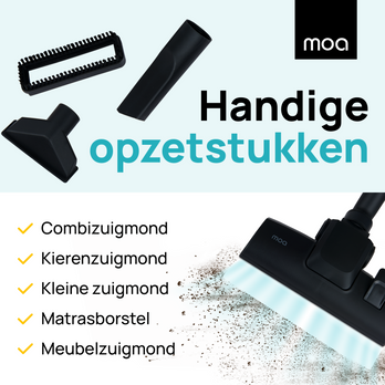 MOA Stofzuiger zonder zak - Zwart - VC85B